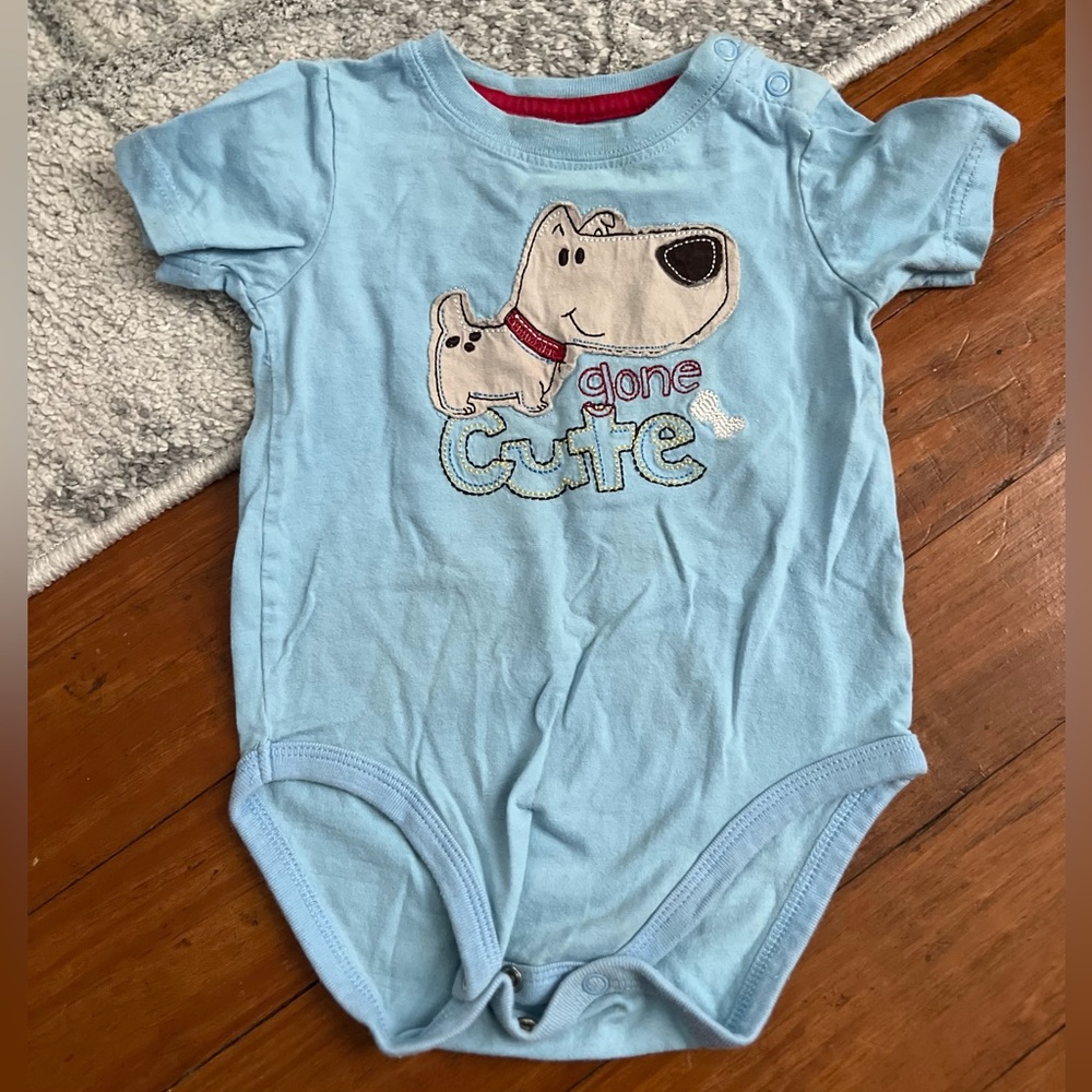 Jumping Beans baby boy dog gone cute bodysuit